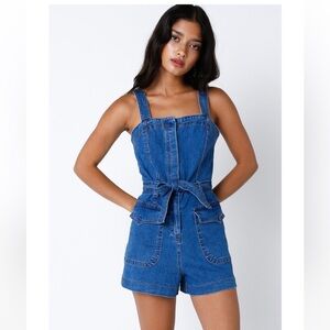 Blue Denim Romper